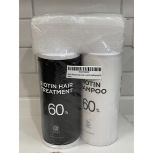 Biotin Shampoo and Conditioner Treatment Set Tripeptide‎ 16.9 fl oz Each Sealed